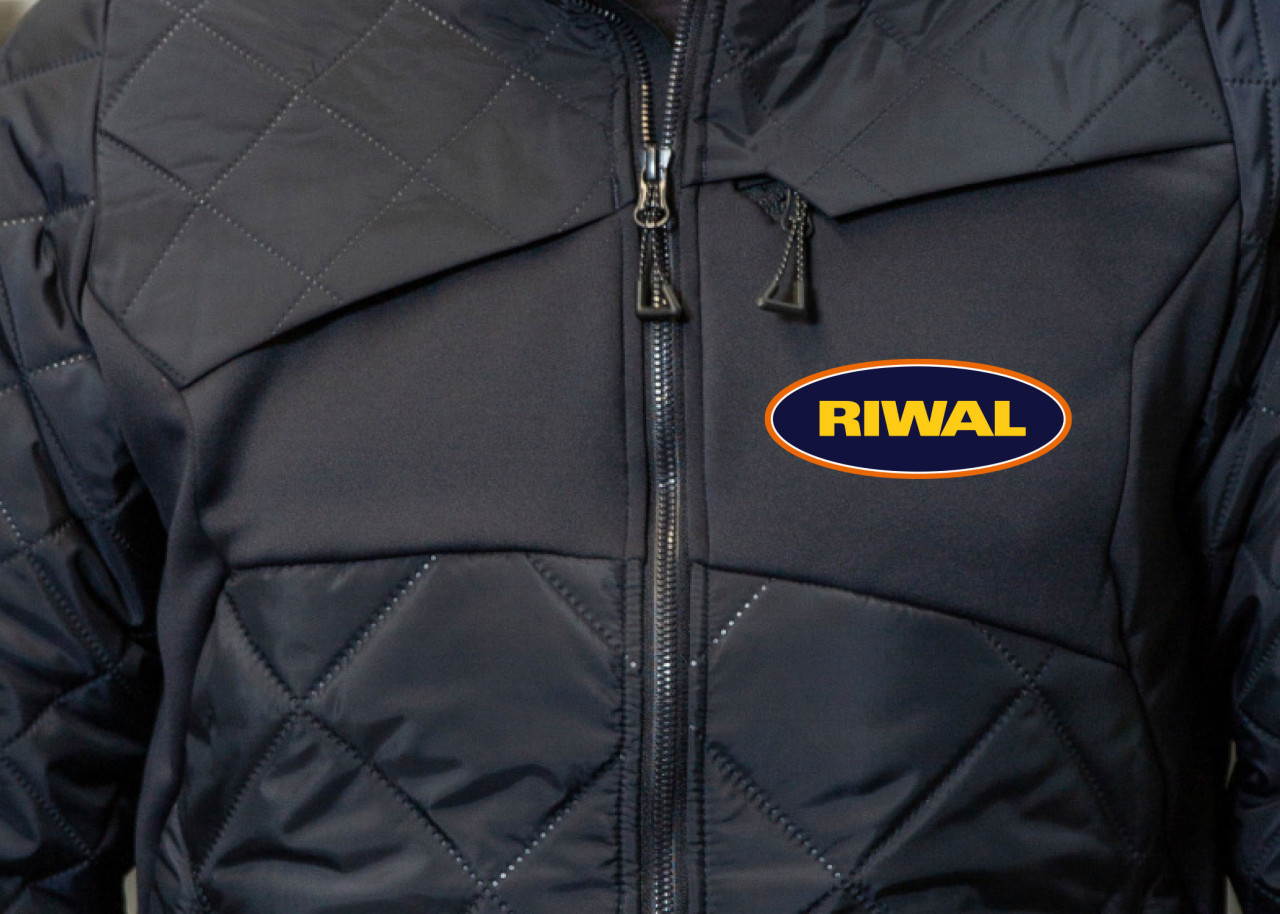 Riwal logo bedrukking op werkjas